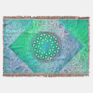 Flower Of Life / Blume des Lebens - Ornament IV Throw Blanket