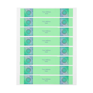 Flower Of Life / Blume des Lebens - Ornament IV Wraparound Address Label