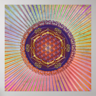 FLOWER OF LIFE / Blume des Lebens - Ornament Poster
