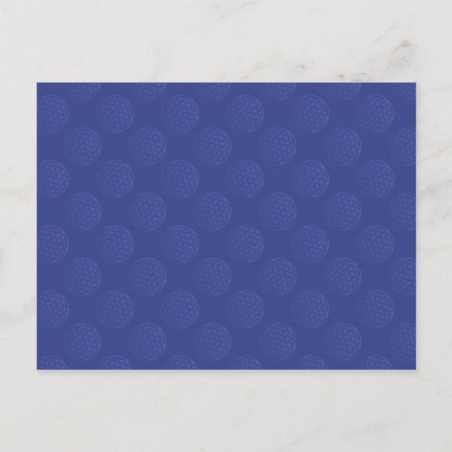 Flower Of Life / Blume des Lebens - pattern blue Postcard (Front)