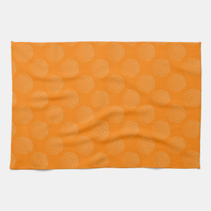 Flower Of Life / Blume des Lebens - pattern orange Tea Towel