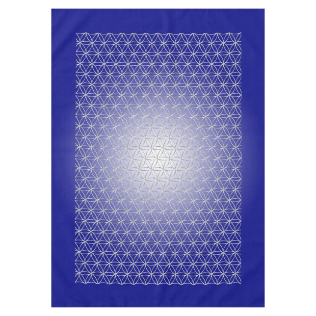 Flower of Life / Blume des Lebens - pattern silver Tablecloth (Front)