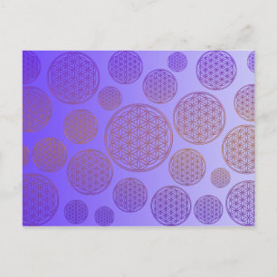 Flower of Life / Blume des Lebens - pattern violet Postcard