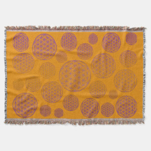 Flower of Life / Blume des Lebens - pattern violet Throw Blanket