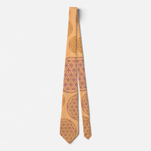 Flower of Life / Blume des Lebens - pattern violet Tie