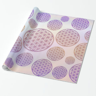 Flower of Life / Blume des Lebens - pattern violet Wrapping Paper