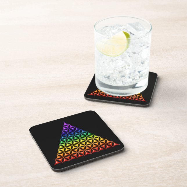 Flower Of Life / Blume des Lebens - pyramid chakra Coaster (Right Side)