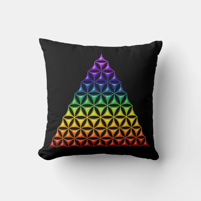 Flower Of Life / Blume des Lebens - pyramid chakra Cushion (Front)