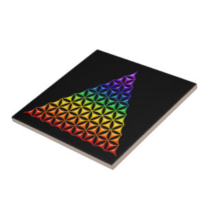 Flower Of Life / Blume des Lebens - pyramid chakra Tile