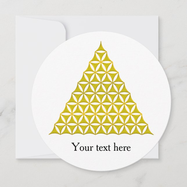 Flower Of Life / Blume des Lebens - pyramid gold (Front)