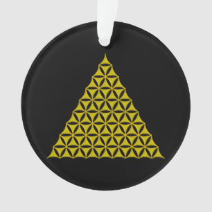 Flower Of Life / Blume des Lebens - pyramid gold Ornament