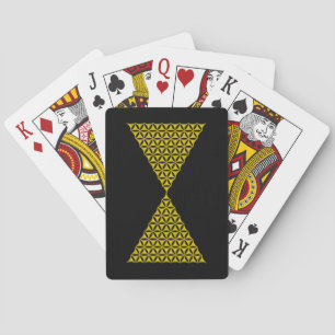 Flower Of Life / Blume des Lebens - pyramid gold Playing Cards