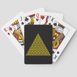 Flower Of Life / Blume des Lebens - pyramid gold Playing Cards