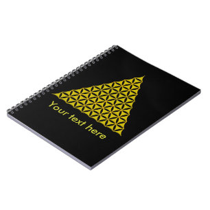 Flower Of Life / Blume des Lebens - pyramid gold Spiral Notebook