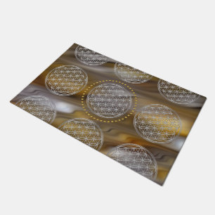 Flower Of Life / Blume des Lebens - shiny crystal Doormat