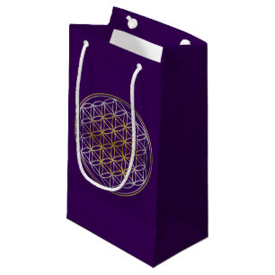 Flower Of Life / Blume des Lebens - silver gold Small Gift Bag