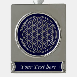 Flower Of Life / Blume des Lebens - silver Plated Banner Ornament