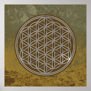 Flower Of Life / Blume des Lebens - SILVER Poster