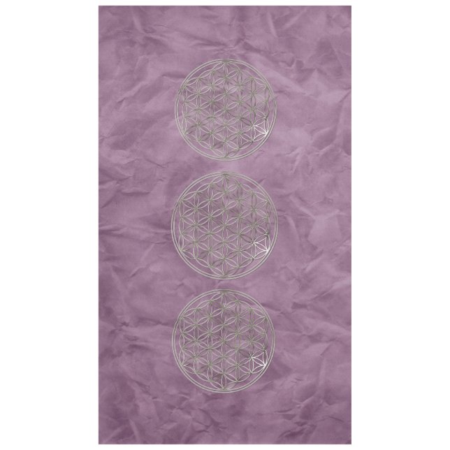 Flower Of Life / Blume des Lebens - SILVER Tablecloth (Front)