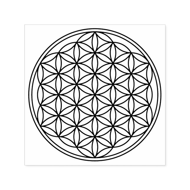 Flower Of Life / Blume des Lebens - solid black Self-inking Stamp (Design)