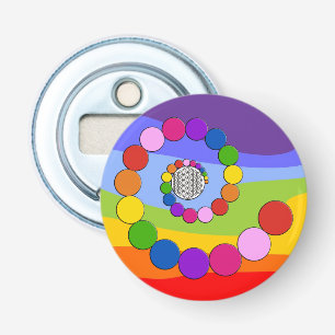 Flower of Life / Blume des Lebens - spiral dots Bottle Opener