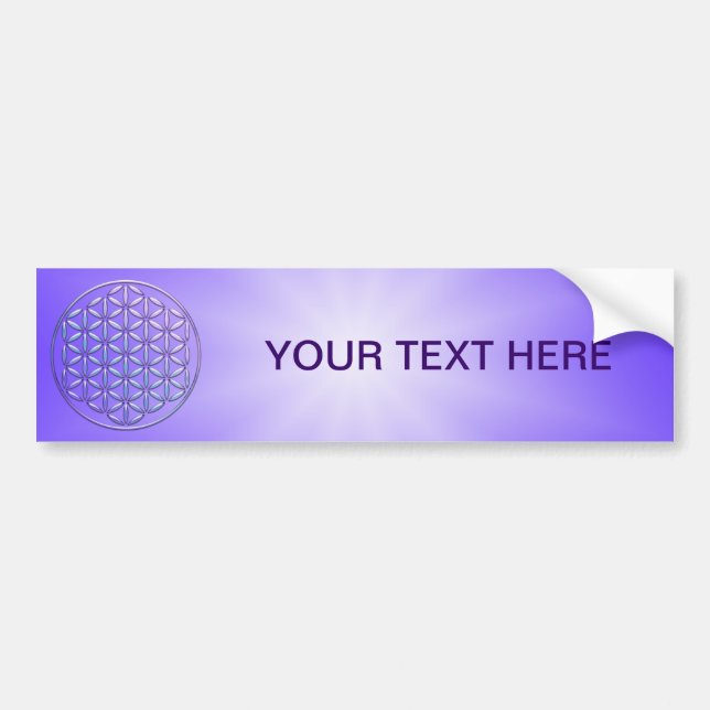 Flower of Life / Blume des Lebens - stamp violet Bumper Sticker (Front)