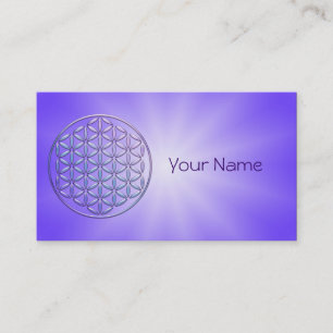 Flower of Life / Blume des Lebens - stamp violet Business Card