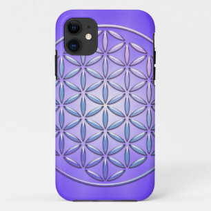 Flower of Life / Blume des Lebens - stamp violet iPhone 11 Case
