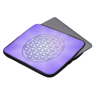 Flower of Life / Blume des Lebens - stamp violet Laptop Sleeve