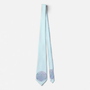 Flower of Life / Blume des Lebens - stamp violet Tie