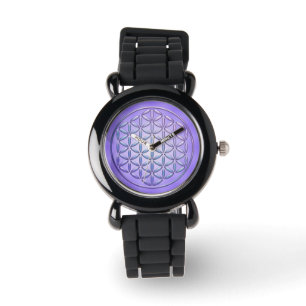 Flower of Life / Blume des Lebens - stamp violet Watch