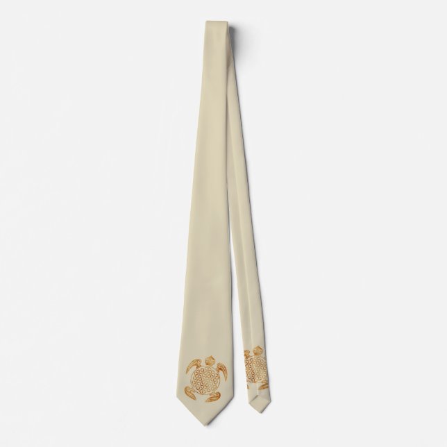 Flower of Life / Blume des Lebens - turtle stone Tie (Front)