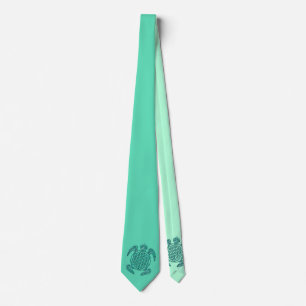 Flower of Life / Blume des Lebens turtle turquoise Tie