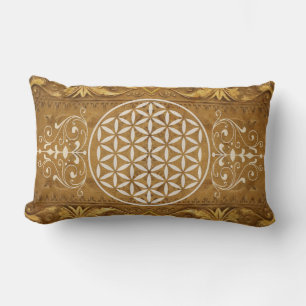 Flower of Life / Blume des Lebens - vintage II Lumbar Cushion