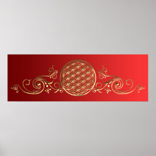 Flower of Life / Blume des Lebens - vintage IV Poster