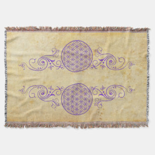 Flower of Life / Blume des Lebens - vintage VI Throw Blanket