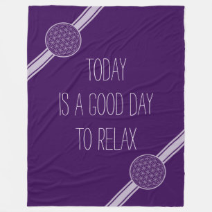 Flower of Life / Blume des Lebens - white banner Fleece Blanket