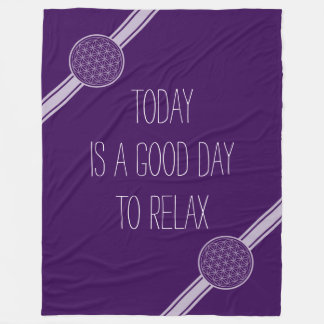 Flower of Life / Blume des Lebens - white banner Fleece Blanket