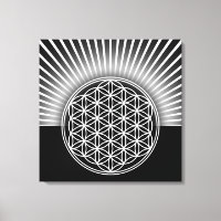 Flower of Life / Blume des Lebens - white flat