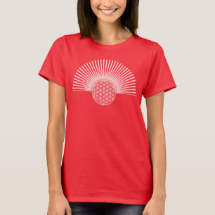 Flower of Life / Blume des Lebens - white flat T-Shirt