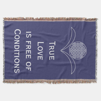 Flower of Life / Blume des Lebens - white leafs Throw Blanket