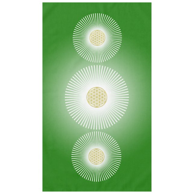 Flower Of Life / Blume des Lebens - white rays Tablecloth (Front)