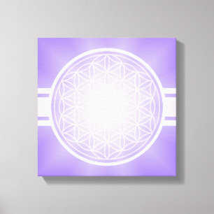 Flower of Life / Blume des Lebens - white transpa. Canvas Print
