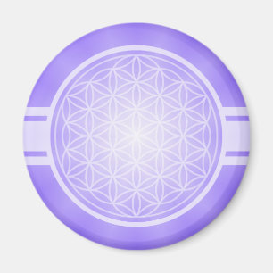 Flower of Life / Blume des Lebens - white transpa. Magnet