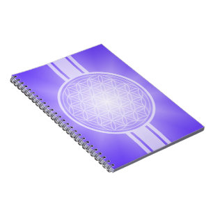 Flower of Life / Blume des Lebens - white transpa. Spiral Notebook