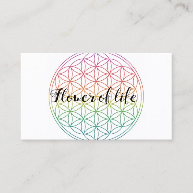 Flower of life business card (Front)