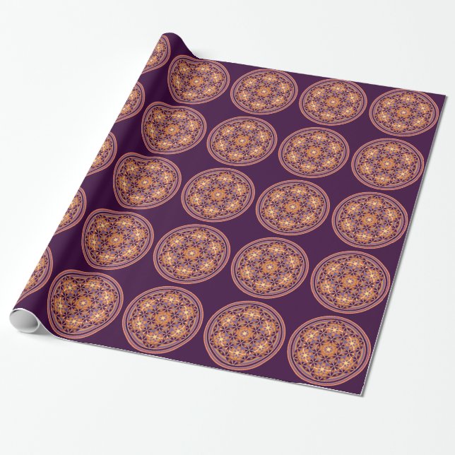 Flower of Life - Button II Wrapping Paper (Unrolled)