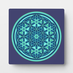 Flower Of Life - Button Style 01 Plaque