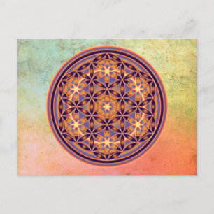 Flower Of Life - Button Style 02 Postcard