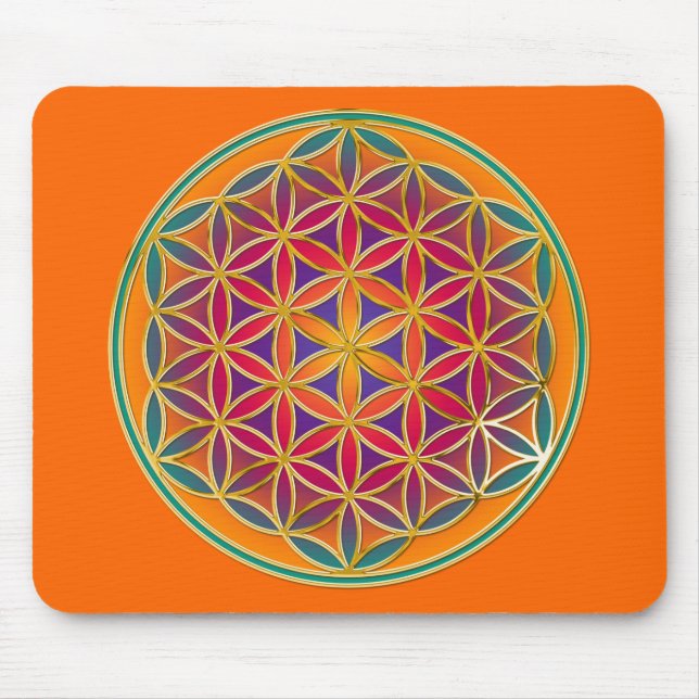 Flower Of Life - Button Style 03 Mouse Pad (Front)